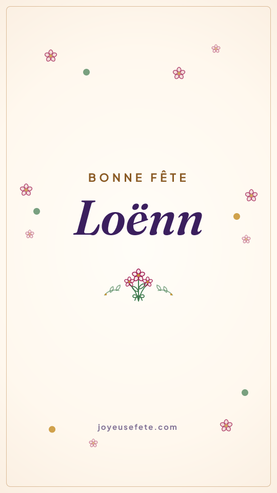 Image « Bonne fête Loënn » au format story