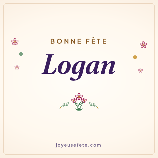 Image carrée « Bonne fête Logan » pour WhatsApp