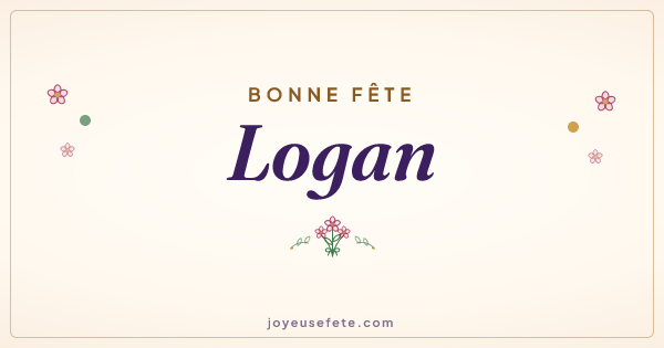 Image « Bonne fête Logan » au format large