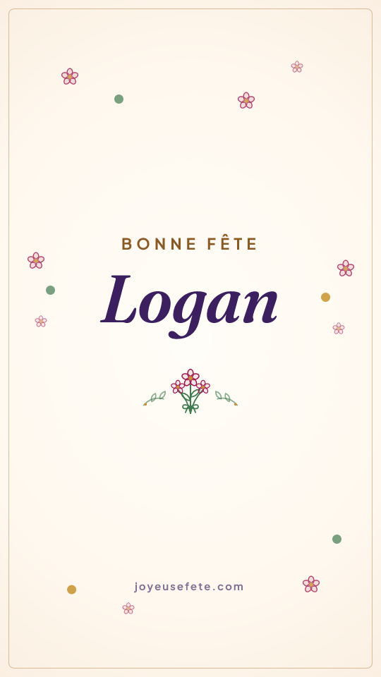 Image « Bonne fête Logan » au format story