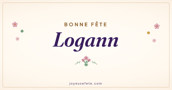 Image « Bonne fête Logann » au format large