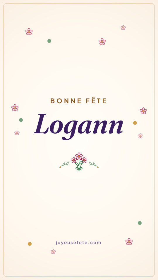 Image « Bonne fête Logann » au format story