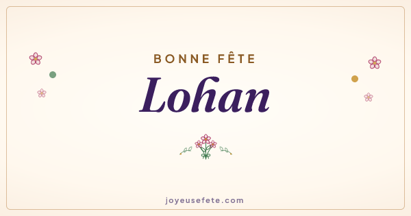 Image « Bonne fête Lohan » au format large