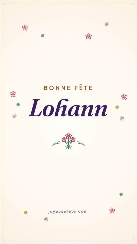 Image « Bonne fête Lohann » au format story