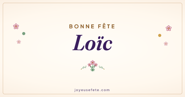 Image « Bonne fête Loïc » au format large