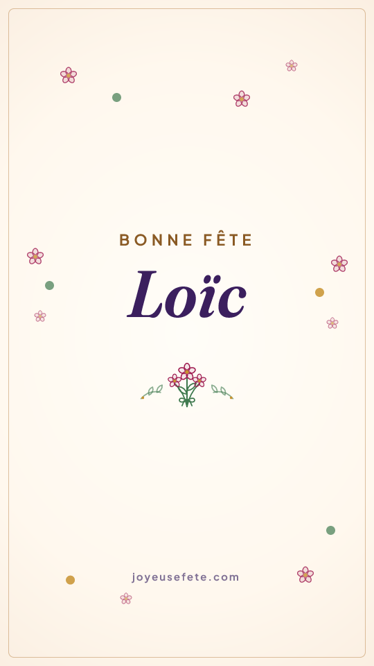 Image « Bonne fête Loïc » au format story