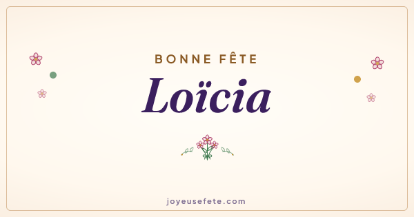 Image « Bonne fête Loïcia » au format large