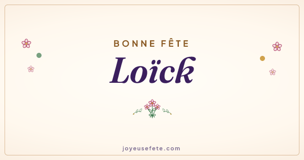 Image « Bonne fête Loïck » au format large