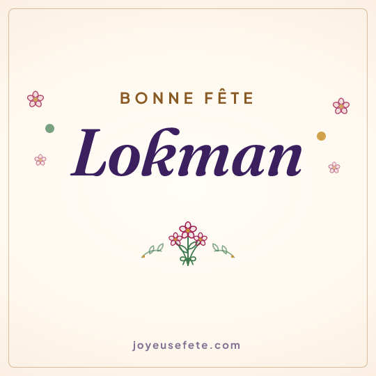 Image carrée « Bonne fête Lokman » pour WhatsApp