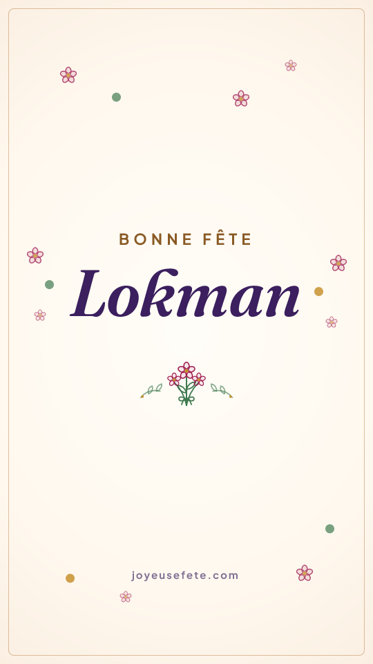 Image « Bonne fête Lokman » au format story