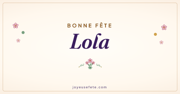 Image « Bonne fête Lola » au format large