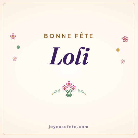 Image carrée « Bonne fête Loli » pour WhatsApp