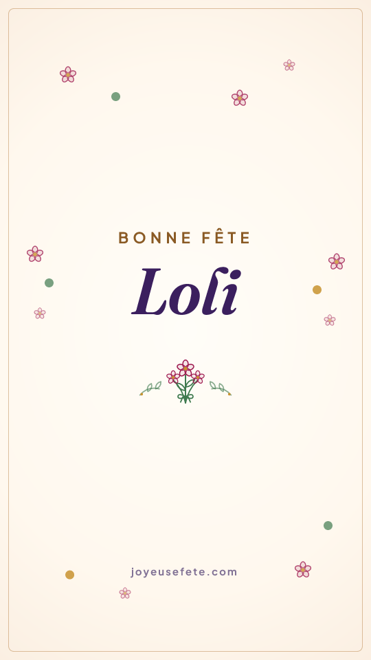 Image « Bonne fête Loli » au format story