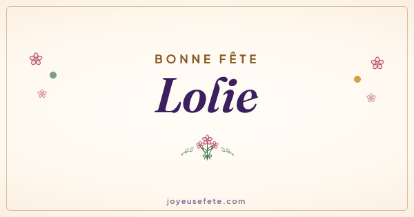 Image « Bonne fête Lolie » au format large