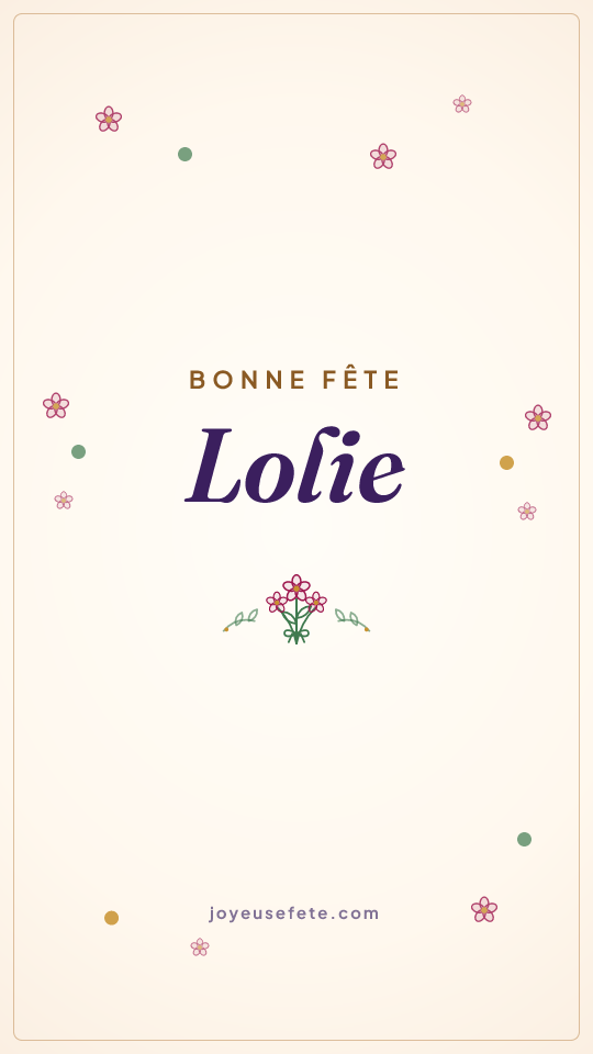 Image « Bonne fête Lolie » au format story