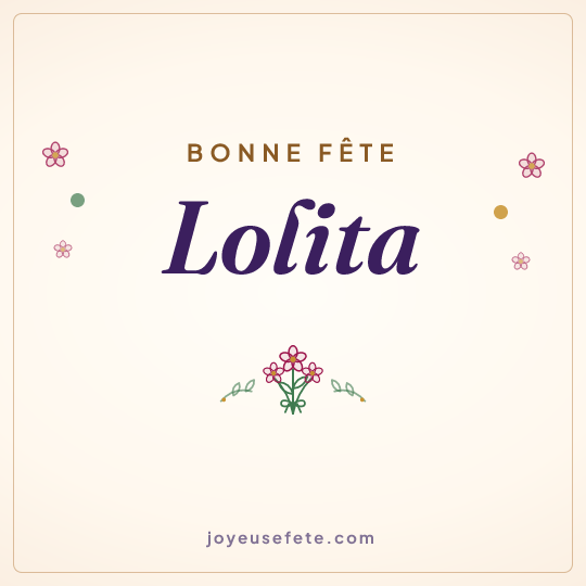 Image carrée « Bonne fête Lolita » pour WhatsApp