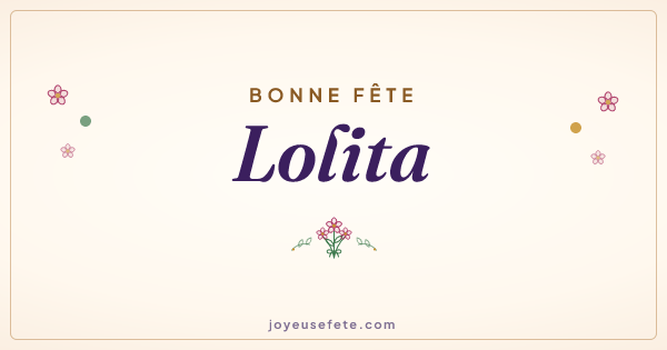Image « Bonne fête Lolita » au format large