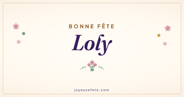 Image « Bonne fête Loly » au format large