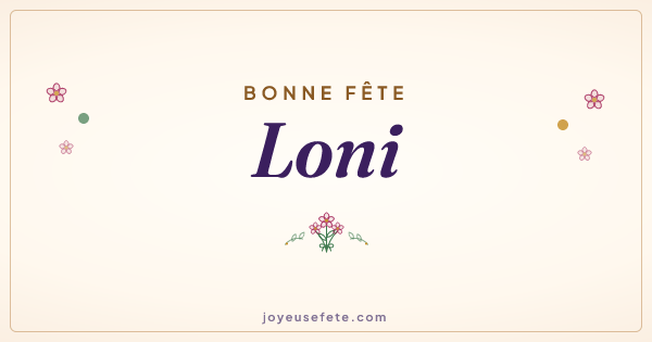 Image « Bonne fête Loni » au format large