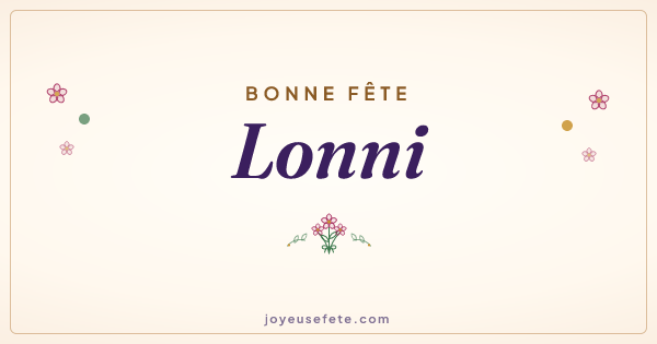 Image « Bonne fête Lonni » au format large