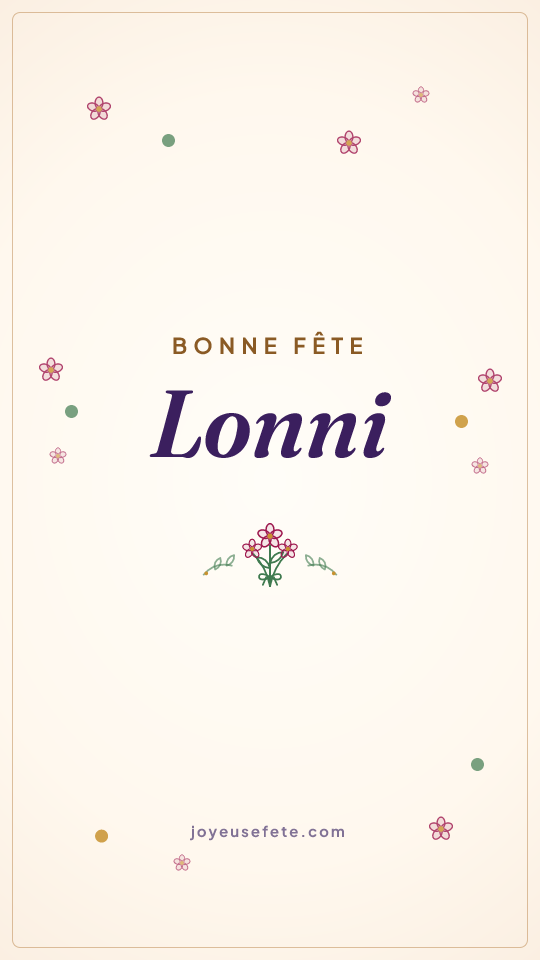 Image « Bonne fête Lonni » au format story