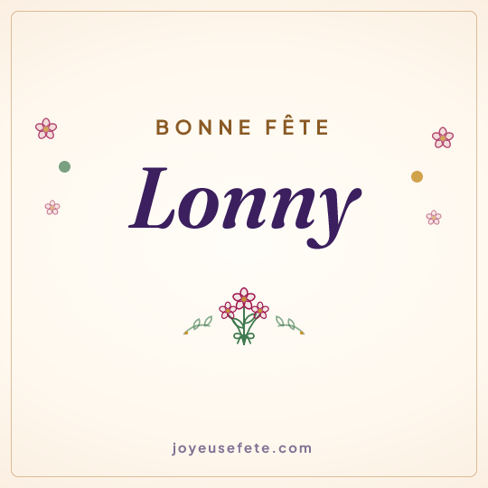 Image carrée « Bonne fête Lonny » pour WhatsApp