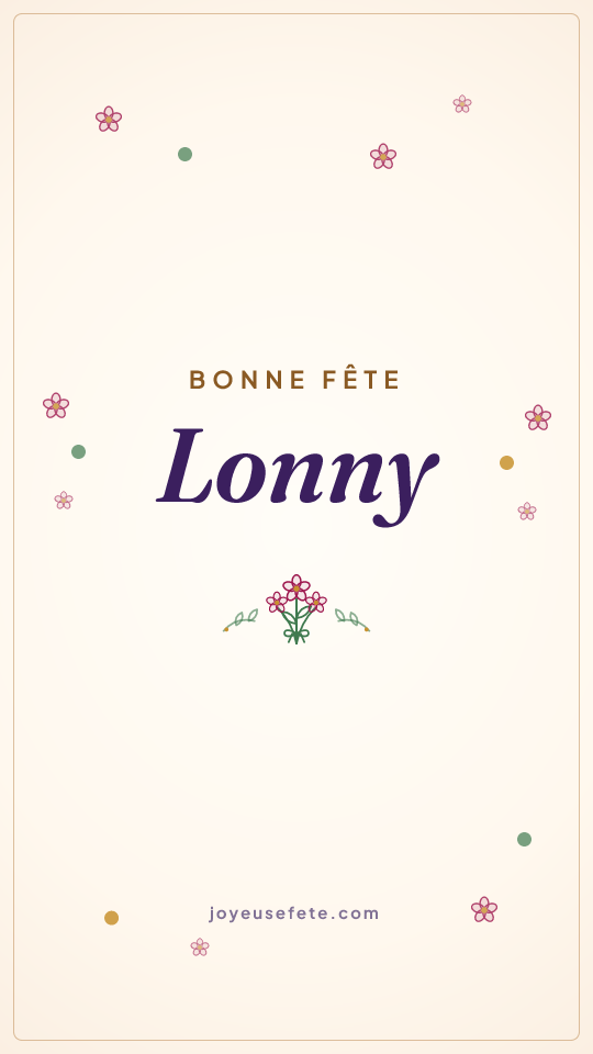 Image « Bonne fête Lonny » au format story