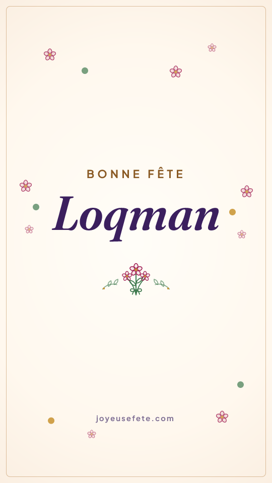 Image « Bonne fête Loqman » au format story