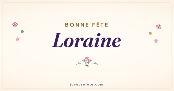 Image « Bonne fête Loraine » au format large