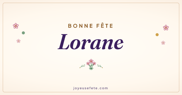 Image « Bonne fête Lorane » au format large