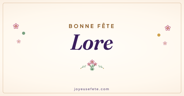 Image « Bonne fête Lore » au format large