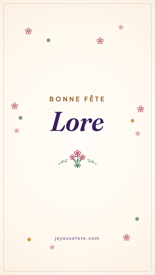 Image « Bonne fête Lore » au format story