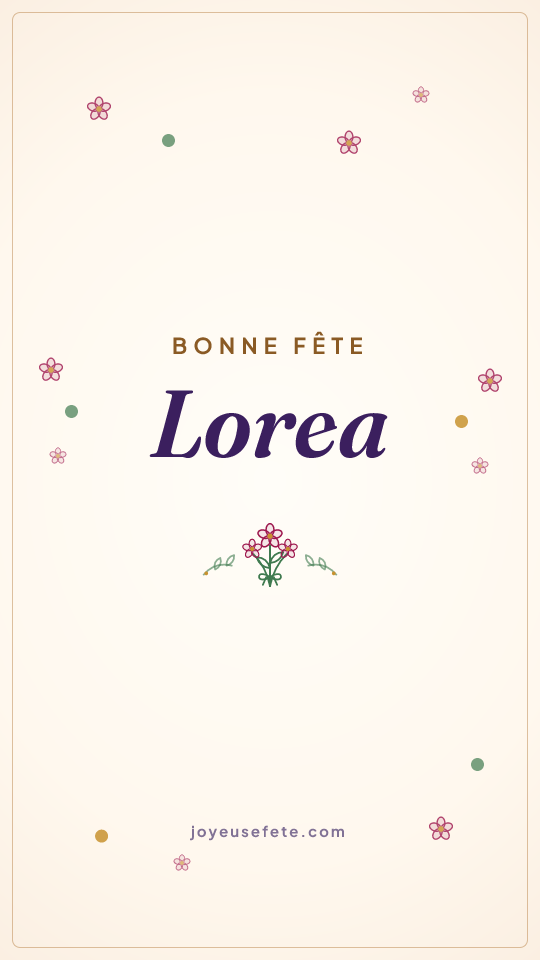 Image « Bonne fête Lorea » au format story