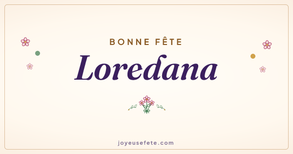 Image « Bonne fête Loredana » au format large