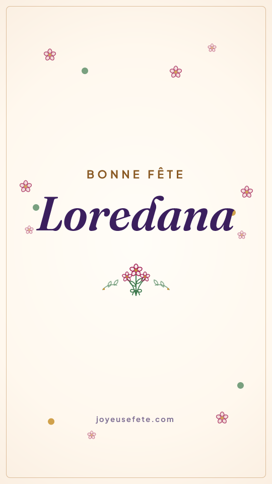 Image « Bonne fête Loredana » au format story