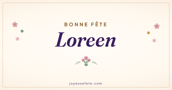 Image « Bonne fête Loreen » au format large