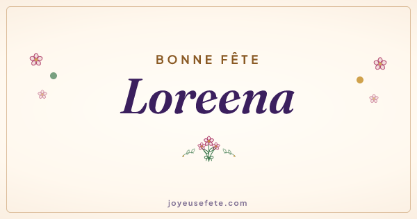 Image « Bonne fête Loreena » au format large