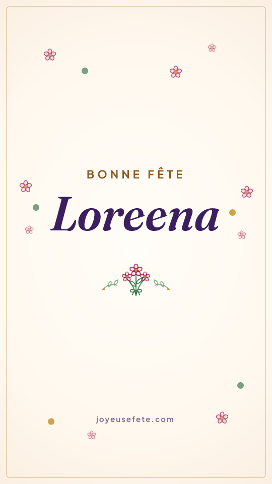 Image « Bonne fête Loreena » au format story