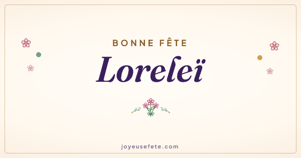 Image « Bonne fête Loreleï » au format large
