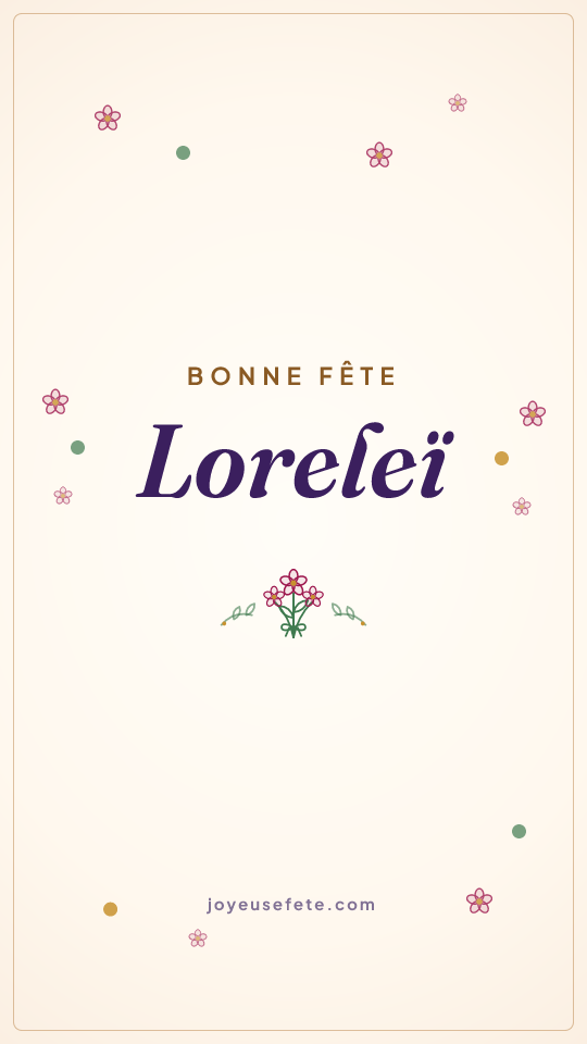 Image « Bonne fête Loreleï » au format story