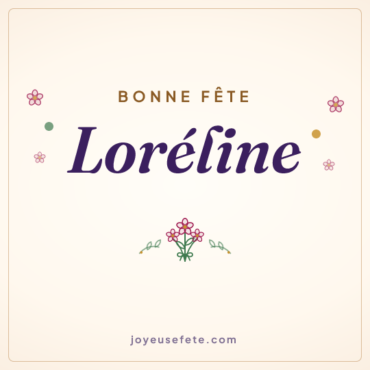 Image carrée « Bonne fête Loréline » pour WhatsApp