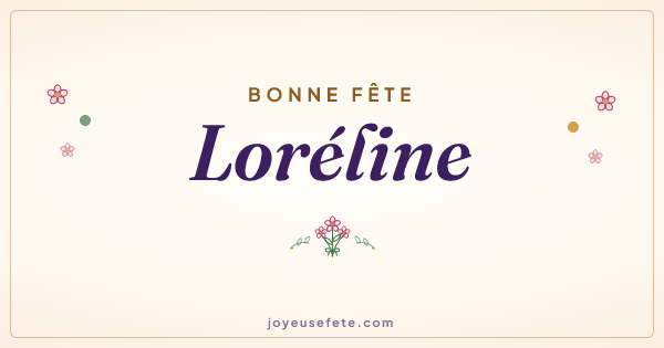 Image « Bonne fête Loréline » au format large