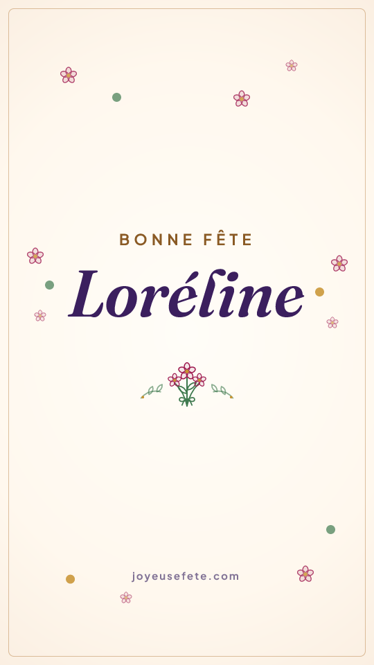 Image « Bonne fête Loréline » au format story