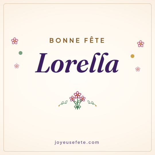 Image carrée « Bonne fête Lorella » pour WhatsApp