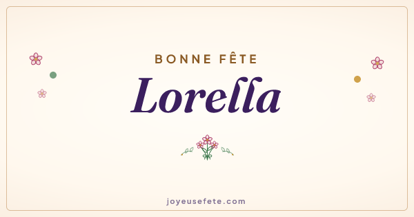 Image « Bonne fête Lorella » au format large