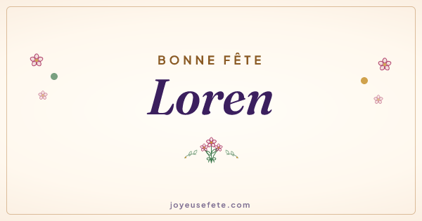 Image « Bonne fête Loren » au format large