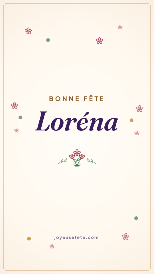 Image « Bonne fête Loréna » au format story