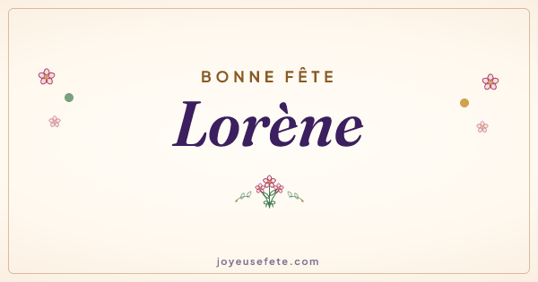 Image « Bonne fête Lorène » au format large