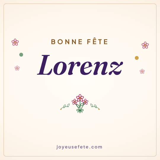Image carrée « Bonne fête Lorenz » pour WhatsApp