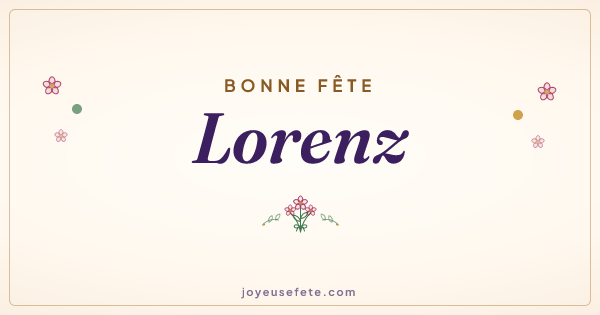 Image « Bonne fête Lorenz » au format large